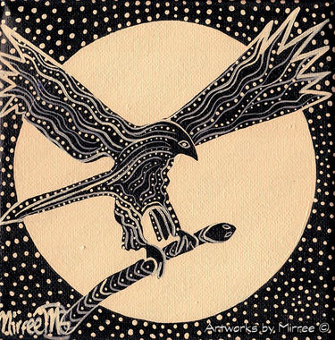 DREAMTIME EAGLE DREAMING Framed Canvas Print by Mirree Contemporary Aboriginal Art